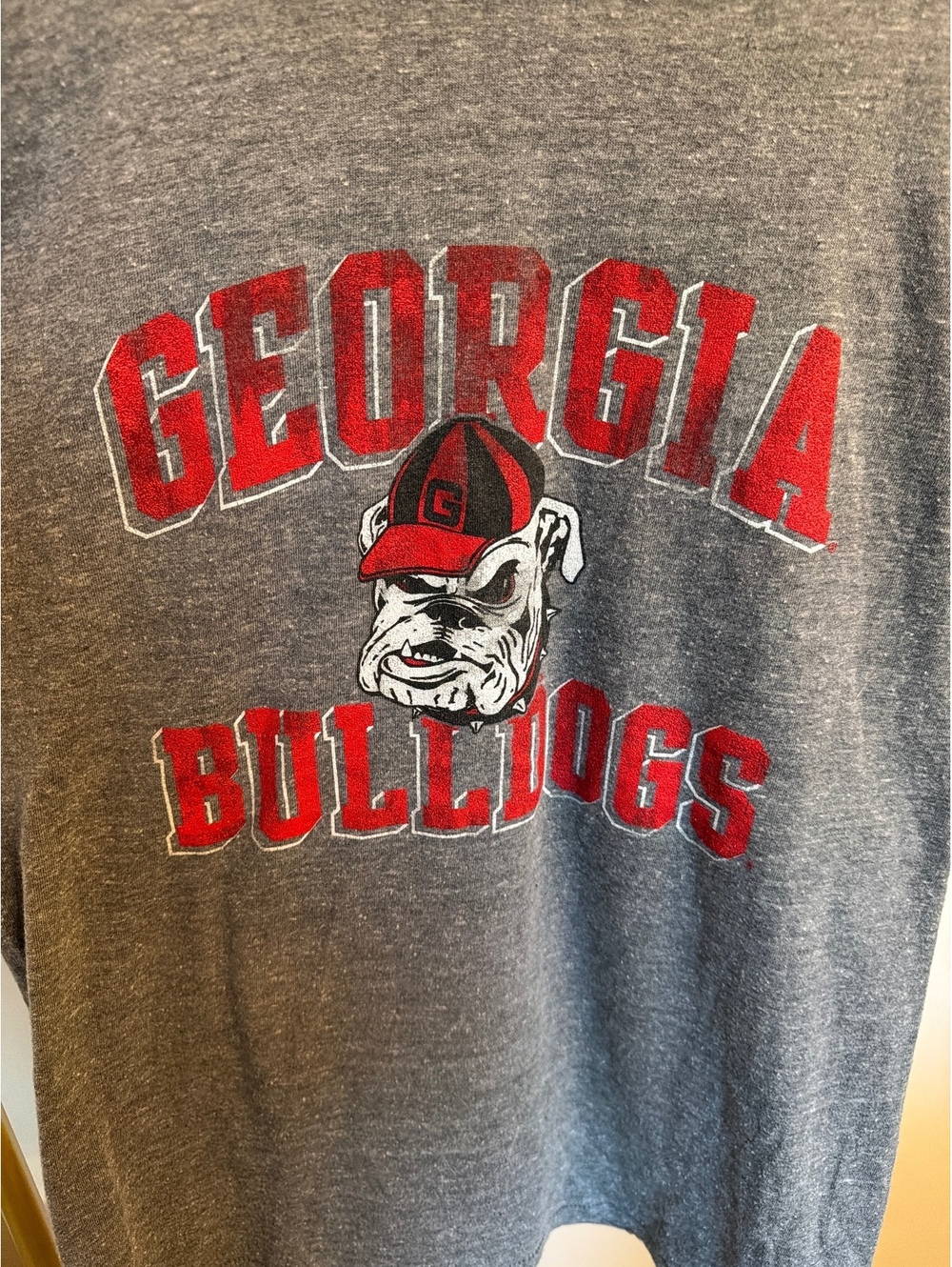 Georgia Bulldogs Graphic T-Shirt Gray Size Medium